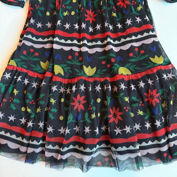 Hanna Andersson Flounce Tulle Dress Deck The Halls 110cm 5 - Picture 4 of 10